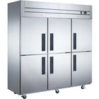 Commercial Refrigerator Stainless Steel Upright Cabinet 3 Split Doors 1450 Litre Net Fan Cooling | Z16 Df