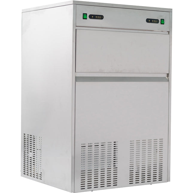 Commercial Bullet Ice Machine 120kg/24h 55kg Bin 682x610x1050mm |  Zb120