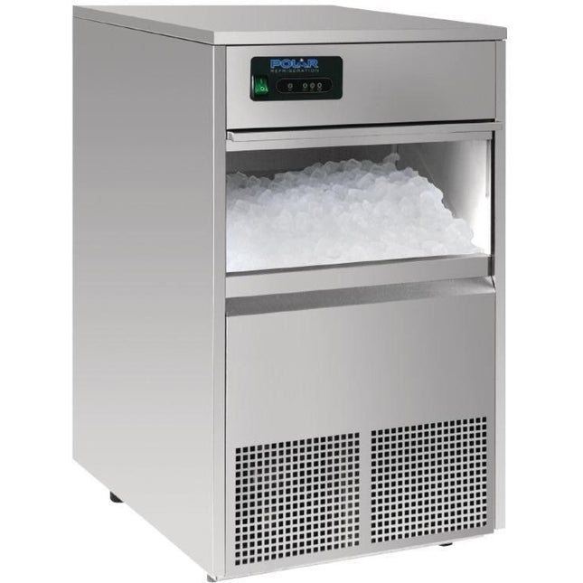 Commercial Bullet Ice Machine 80kg/24h 25kg Bin 500x610x893mm |  Zb80 A