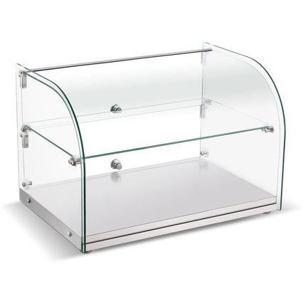 Neutral Display Case Curved 2 Tier 555x380x379mm Stainless Steel Frame |  Zw45 Rss
