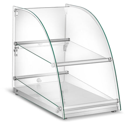 Neutral Display Case Curved 2 Tier 360x605x515mm |  Zw70 Ss