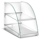 Neutral Display Case Curved 2 Tier 360x605x515mm |  Zw70 Ss