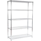 Commercial Shelving Unit 5 Tier 1250kg Width 1500mm Depth 350mm Chrome Wire |  Amj588