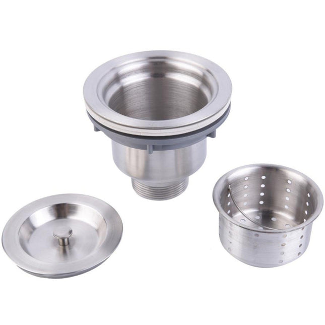 Commercial Sink Stainless Steel 1700x600x900mm 2 Bowls Right Splashback | St245 Br