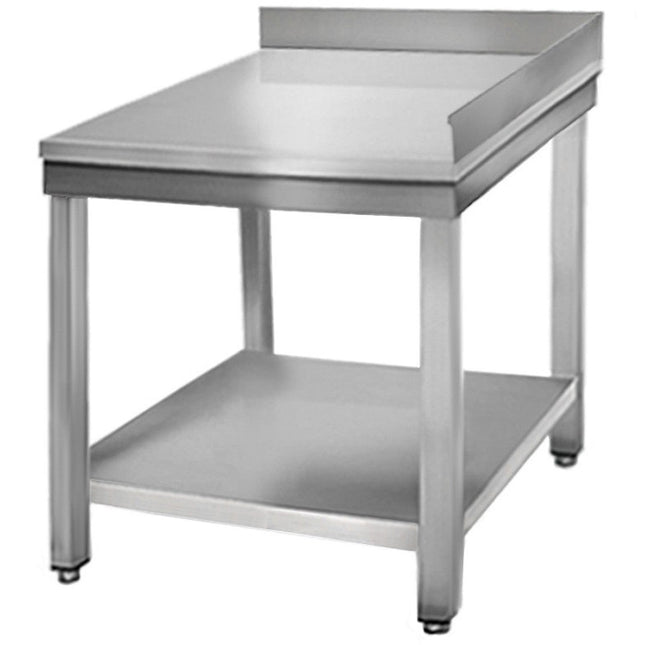 Commercial Work Table Corner Unit Stainless Steel With Upstand 600x600x850mm |  Vt66 C